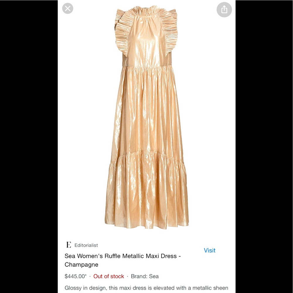 SEA GOLD METALLIC DRESS